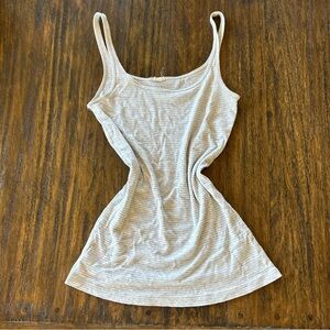 J. Crew Gray And White Striped Nautical Preppy Cotton Tank Top - Size S